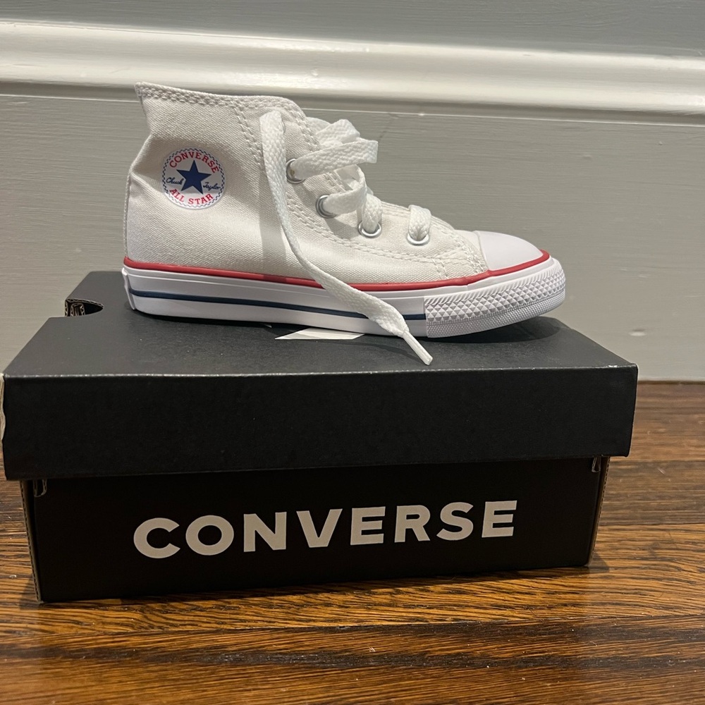 Converse White Canvas High-Top Sneakers